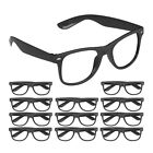 Partybrille schwarz Fake-Brille Faschingsbrille 12er Set Kost&#252;mbrille Nerdbrille