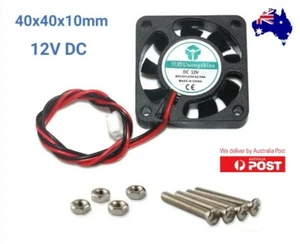 Case Fan 12V 0.1A 40mm x 40mm x10mm Brushless 4010 PC Fan cooler 2 pin+bolts inc - Picture 1 of 5