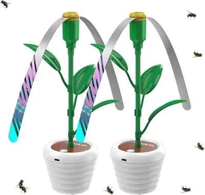 Fly Fans for Tables, Flowerpot Modeling Fly Repellent Outdoor Indoor (2 Packs) - Picture 1 of 9