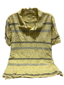 Polo grande a rayas amarillas manga corta Sonoma Life & Style para hombre - Imagen 1 de 3