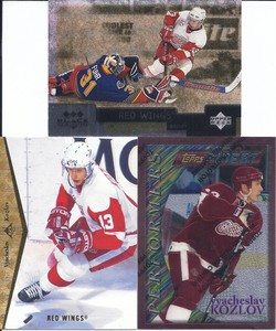 Slava Kozlov 1994-95 Upper Deck SP 95-96 Topps Finest 1997-98 SP Black Dia. Gold