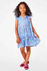 $78 Roller Rabbit Kids Delft Floral Patty Dress | Blue | Size 2 - Picture 1 of 10