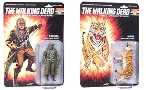 The Walking Dead Shiva Force Ezekiel And Shiva Figure Set Vintage G.I Joe Style - Zdjęcie 1 z 6