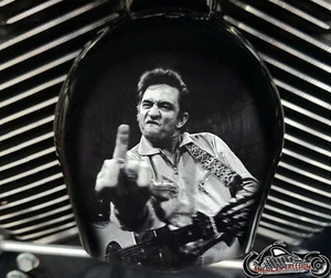 Harley Davidson Custom Horn cover Touring Dyna Softail Sportster MIDDLE FINGER - Picture 1 of 1