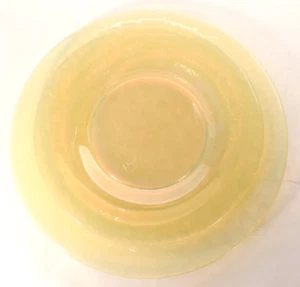 YALOS CASA MURANO 1 ENSALADA 1 PLATO DE CENA (COMO NUEVO) AMARILLO IRIDISCENTE - Imagen 1 de 4