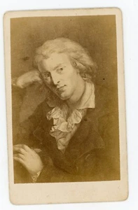 PHOTO CDV vers 1860, le poète Friedrich Von  SCHILLER  d'après dessin - Picture 1 of 2