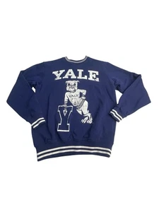 YALE University Bulldogs Sweatshirt Vintage feel Mens S Retro Look Blue - Picture 1 of 5