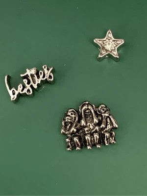 Origami Owl Charms STAR Bestie and 3 Little Monkeys #floating locket - Image 1 of 4