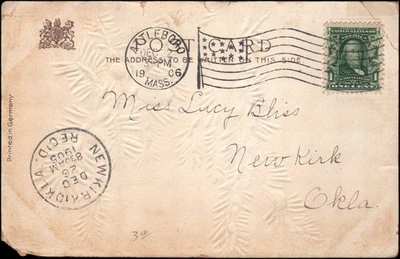 Флаг Эттлборо Массачусетс отменен на территорию Ньюкирк Оклахома, 1906 - Изображение 1 из 2