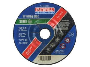 Faithfull Depressed Centre Stone Grinding Disc 100 x 6 x 16mm FAI1006SDG - Picture 1 of 1