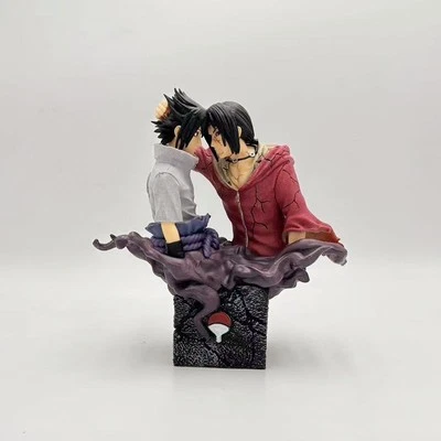 Action Figure SASUKE ITACHI Naruto Shippuden 17 Cm Scena Fratelli Statua  NUOVA - Immagine 1 di 4
