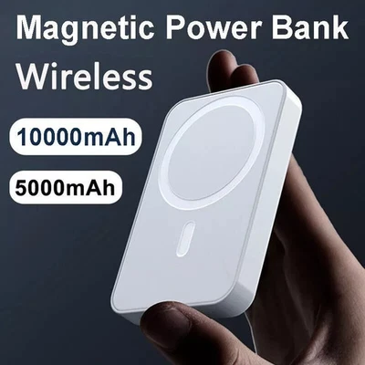 Power Bank Magnetic Battery Pack Wireless Charger for iPhone 16/15/14/13/12/11/X - Image 1 of 4
