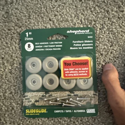 Shepherd 9452 Slide Glides Round Self-Adhesive Furniture Sliders - Image 1 of 2