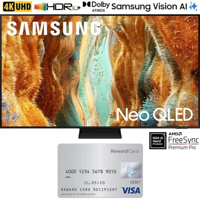 Samsung 55" Neo QLED 4K QN70F Vision AI Smart TV (2025) w/ $100 Gift Card Bundle - Image 1 of 4