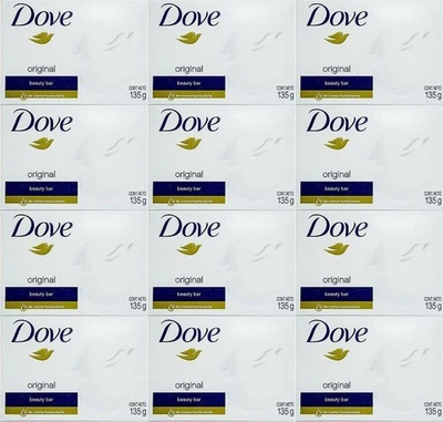 Barra de crema Dove White 4,75 OZ / 135 gr (paquete de 12) sin perfume Foto 1 de 4