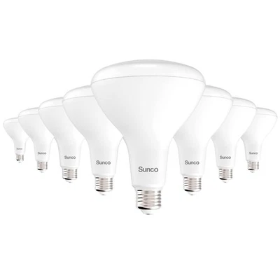 Sunco 8 Pack BR40 LED Light Bulbs, Indoor Flood Lights, Recessed Can Light Bu... - Image 1 of 4