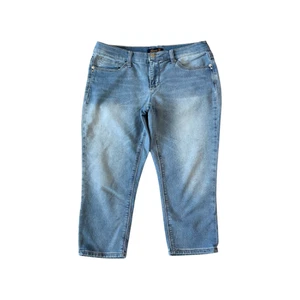 Seven7 Girlfriend Capri Jeans Mid-Rise Cropped Stretch Blue Women’s 8 - Picture 1 of 8