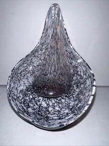 Jarrón de vidrio soplado firmado Jack In The Pulpit púrpura 5,5” altura hermosa pieza - Imagen 1 de 8