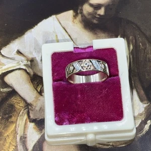 Antiker 14K Blume Ewigkeit Ring Band dreifarbig - Bild 1 von 7
