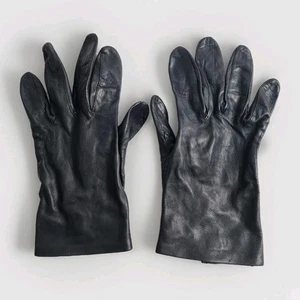 Italian Soft Leather Women’s Gloves Black Size S Driving Made In Italy In VUC  - Picture 1 of 6