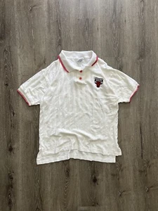 Chicago Bulls Polo Shirt NBA Mens Dynasty Legends Button Short Sleeve Medium - Picture 1 of 4