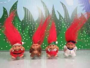 SET MIT VIER KINDER WEIHNACHTSRINGEN - Trollpuppenringe - NEU - Bild 1 von 6