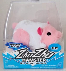 Zhu Zhu Pets Jilly Electronic Hamster 5" Interactive Pink & White Plush 2025 - Picture 1 of 5