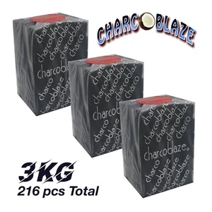 Charcoblaze 3 kg Hookah Charcoal Cubes 216 pcs SHIP FROM US Coconut SALE - Picture 1 of 4