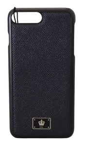 DOLCE & GABBANA Phone Case Cover Blue DG Silver Logo iPhone 7-8 Plus RRP $300 - Picture 1 of 7