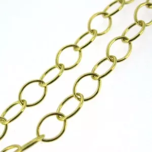 Vergoldete Sterling Silber Kette, dickes rundes ovales Kabel, 5,8 x 4,2 mm Bulk Ketten - Bild 1 von 2