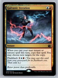 Tarjeta de Magic The Gathering #224 rara iteración galvánica caza instantánea de medianoche - Imagen 1 de 2