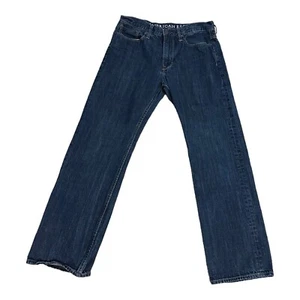 American Eagle Relaxed Jeans Men 33x32 (33x30) Blue Denim Dark Wash - Picture 1 of 11