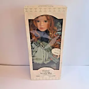 Vintage Leonardo Collection Porcelain Doll Hannah with Hat, 16-Inch Girl Doll - Picture 1 of 9