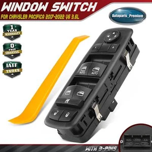 Interruptor de ventana eléctrica controlador delantero izquierdo para Chrysler Pacifica 2017-2022 68234092AC - Imagen 1 de 8