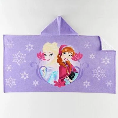 Disney Frozen Hooded Towel Little Girls Purple Bath Wrap, Child Size - Image 1 of 3