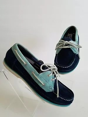 Rockport By Adidas Womens BONNIE PERF BOAT SH DRESS BLUES Lace-Ups Blue Sz 8 - Image 1 of 4