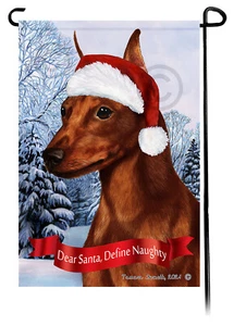 Dear Santa, Define Naughty Garden Flag - Cropped Red Min Pin 089D - Picture 1 of 1