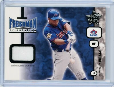 2001 Leaf Rookies & Stars Freshman Orientation VERNON WELLS #FO3 (Blue Jays) Jsy - Image 1 of 2