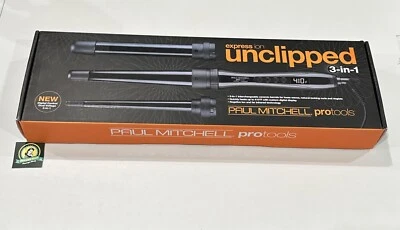 [ NEW ] Paul Mitchell Pro Tools Express Ion Unclipped 3 in 1 Curling Wand Black - Image 1 of 4