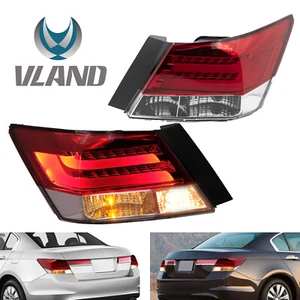 Pair VLAND LED Tail Lights For Honda Accord EX EX-L Sedan 2008-2012 Brake Lamps - Picture 1 of 10