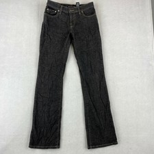 DKNY Jeans Est 1989 Bootcut Denim Women's 7 Black Adjustable Waist Cotton Blend