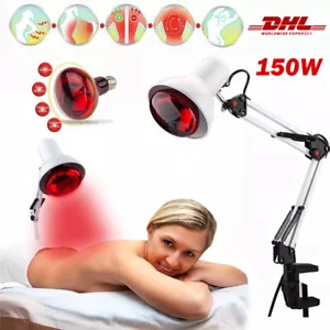Profi 150W Infrarotlampe Wärmelampe Wärmestrahler RotlichtLampe +Klipp Heizlampe - Bild 1 von 13