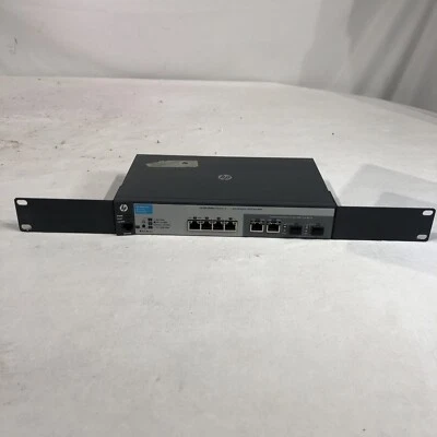 HP MSM720 WIRELESS AP CONTROLLER J9693A 40/120/10 4 PORT GIGABIT W/RACK EARS - Image 1 of 4
