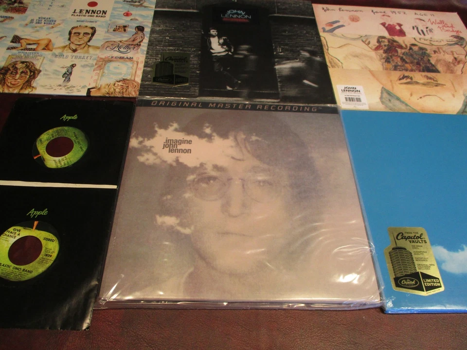 JOHN LENNON IMAGINE MFSL 180 GRAM RARE LP + ROCK N & SHAVED & BRIDGES +LIVE +45S - Image 1 of 1