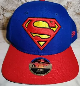 Superman Hat Snapback New Era 9Fifty Youth Size Cap Superhero DC Comic Christmas - Picture 1 of 8
