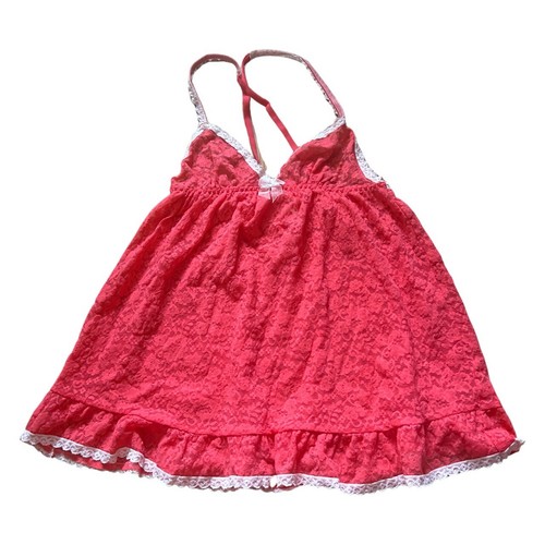 UNDERCOVER Vestito Lingerie Bambola Victoria's Secret Rosso Pizzo Taglia Small Sexy Vacanza