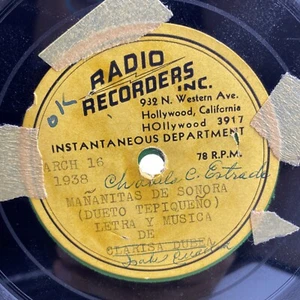 Chavila Estrada? Manzanitas De Sonora Radiorekorder Hollywood 10", 78 U/min 1938 - Bild 1 von 10