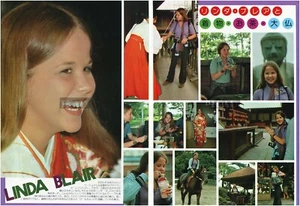 LINDA BLAIR in Kamakura 1974 JPN Picture Clippings 2-SHEETS ne/q - Picture 1 of 3
