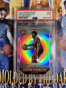 2015-16 Panini Prizm Silver Justise Winslow Miami Heat Rookie PSA 9 #336 Low Pop - Picture 1 of 3