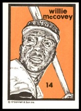 1984 O'CONNELL AND SON INK - #14 WILLIE MCCOVEY SAN FRANCISCO GIANTS